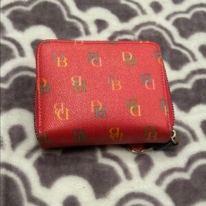 Dooney & Bourke Multicolor Logo Red Wallet